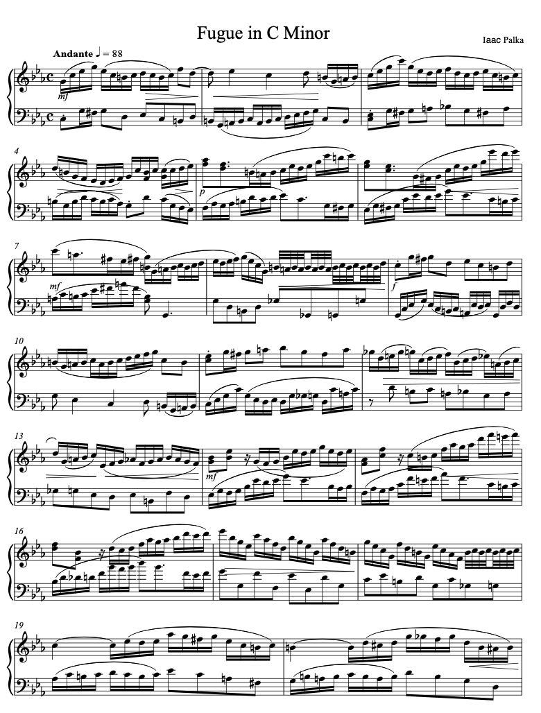Fugue in C Minor